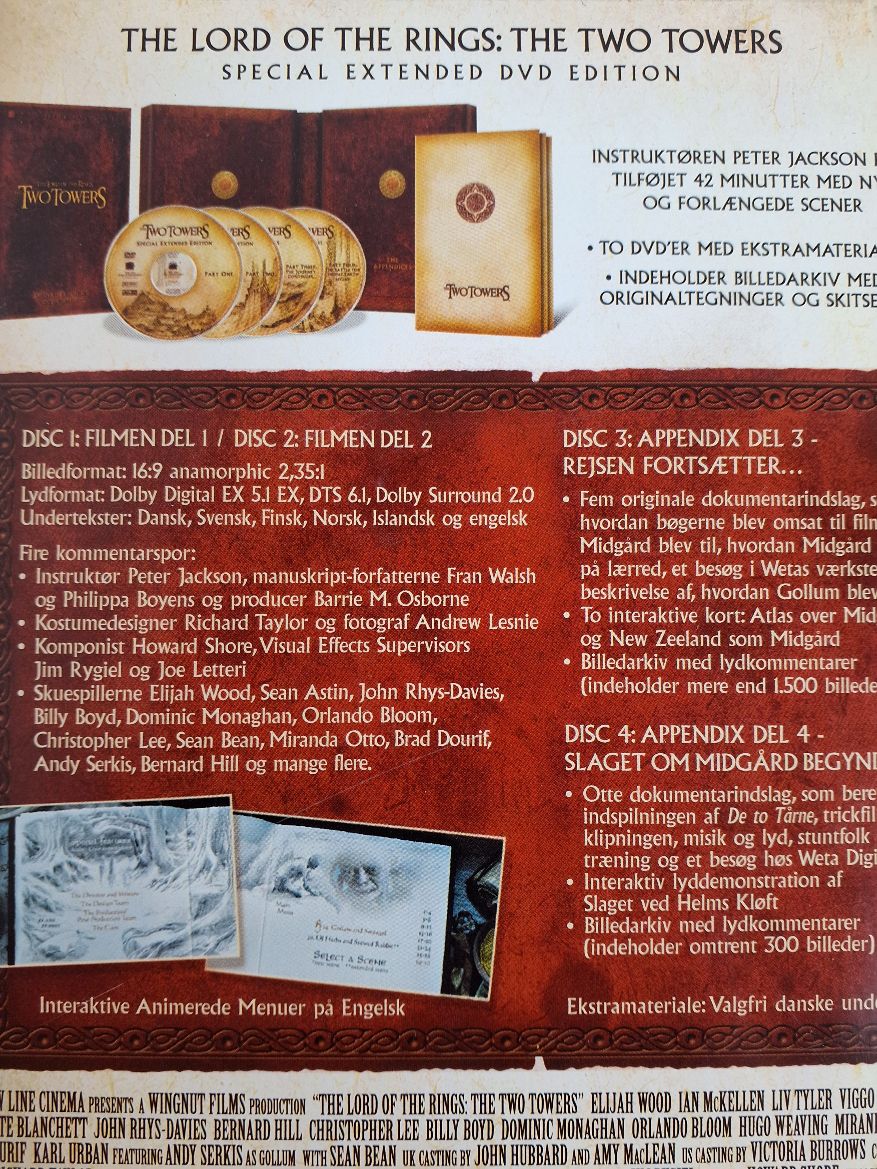 Dvd Ringenes Herre: Two Towers ext